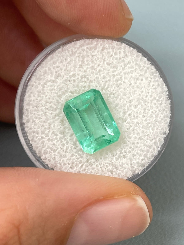 3.54 Carat 11x8 Seafoam Green Natural Loose Colombian Emerald-Emerald Cut