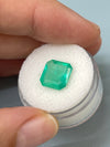 3.59 Carat 10.5x10 Sping Green Loose Colombian Emerald-Asscher Cut