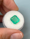 3.59 Carat 10.5x10 Sping Green Loose Colombian Emerald-Asscher Cut