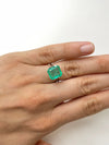 3.59 Carat 10.5x10 Sping Green Loose Colombian Emerald-Asscher Cut