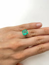 3.59 Carat 10.5x10 Sping Green Loose Colombian Emerald-Asscher Cut