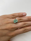 4.06 Carat 11x9 Freckled Light Green Natural Loose Colombian Emerald-Classic Emerald Cut