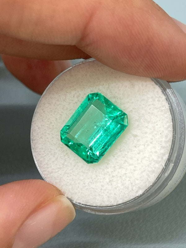 5.02 Carat 11.5x9 Crystalline Natural Loose Colombian Emerald-Classic Emerald Cut