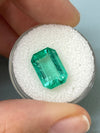 5.45 Carat 13x9 Bluish Green Natural Loose- Emerald Cut