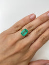 5.45 Carat 13x9 Bluish Green Natural Loose- Emerald Cut