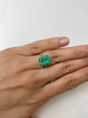 5.50 Carat 11.8mx9.7 Medium Green Natural Loose Colombian Emerald-Classic Emerald Cut