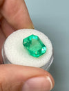 7.92 Carat 13x11.5 Chunky Emerald Cut Loose Colombian Emerald-Emerald Cut