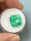8.01 Carat 12.5x11.5 Lusterous Green Natural Loose Colombian Emerald-Asscher Cut