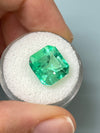 8.01 Carat 12.5x11.5 Lusterous Green Natural Loose Colombian Emerald-Asscher Cut