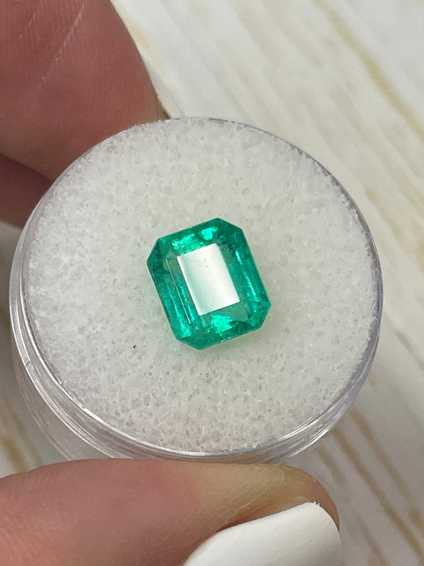 2.68 Carat 9x8 Chunky Natural Loose Colombian Emerald- Emerald Cut