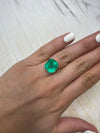 Large 10.09 Carat GIA CERTIFIED 14x13 Vivid Muzo Natural Loose Colombian Emerald-Asscher Cut