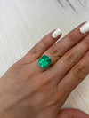 Large 10.81 Carat GIA Minor Oil 14x13 Vivid Muzo Natural Loose Colombian Emerald-Asscher Cut