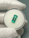 1.65 Carat 11x5 Crystalline Natural Loose Colombian Emerald-Elongated Emerald Cut