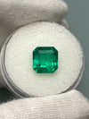 3.06 Carat AAA+ GIA Certified Muzo Green Natural Loose Colombian Emerald Asscher Cut