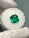 3.06 Carat AAA+ GIA Certified Muzo Green Natural Loose Colombian Emerald Asscher Cut
