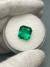 3.06 Carat AAA+ GIA Certified Muzo Green Natural Loose Colombian Emerald Asscher Cut