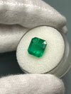 3.49 Carat 9.5x9 Vivid Muzo Green Natural Loose Colombian Emerald-Emerald Cut