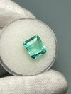 4.91 Carat 10x8.5 Chunky Pastel Bluish Green Natural Loose Colombian Emerald-Emerald Cut