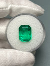 5.71 Carat 12x9 Vivid Muzo Green Natural Loose Colombian Emerald-Classic Emerald Cut