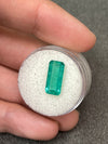 3.68 Carat Bluish Green Natural Loose Colombian Emerald-Elongated Emerald Cut