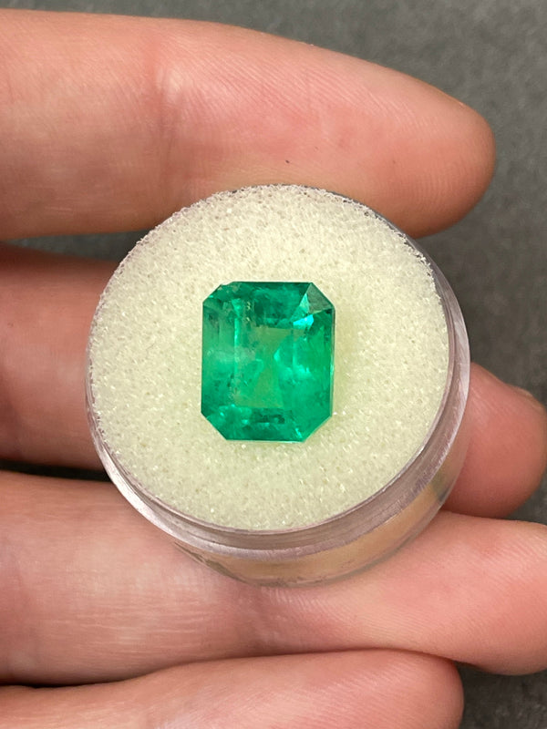 5.35 Carat 12x10 Natural Loose Colombian Emerald-Classic Emerald Cut