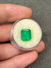 5.70 Carat Intense Yellowish Green Natural Loose Colombian Emerald-Chunky Emerald Cut