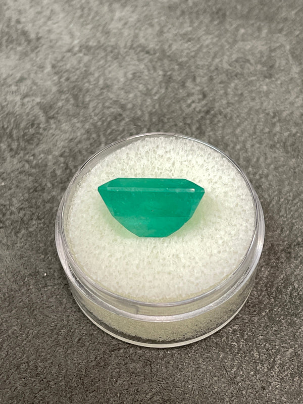 8.84 Carat Green Natural Loose Colombian Emerald-14.5mm x 1.5mm Emerald Cut