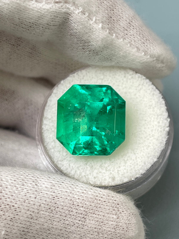Large 14.83 Carat Large 15x14 AAA+ Loose Colombian Emerald- Asscher Cut