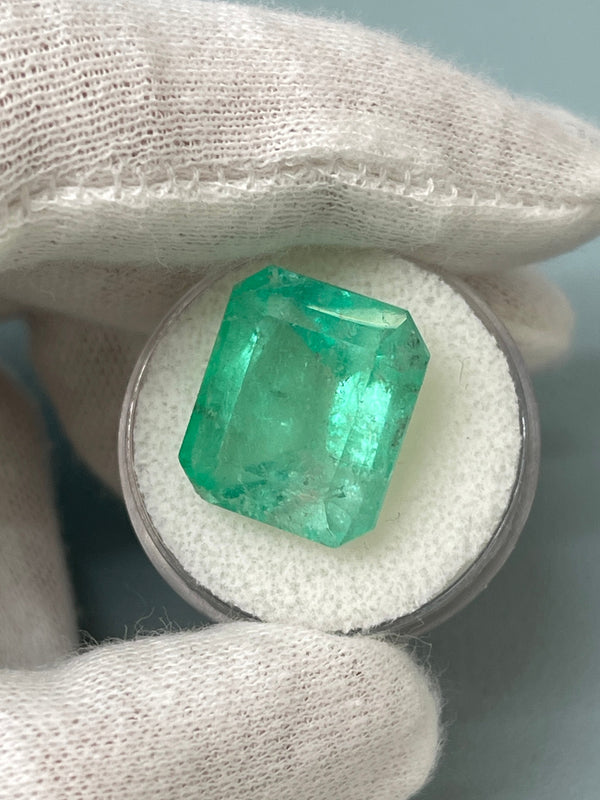 Large 17.64 Carat 17x14.5 Earthy Medium Loose Colombian Emerald- Emerald Cut