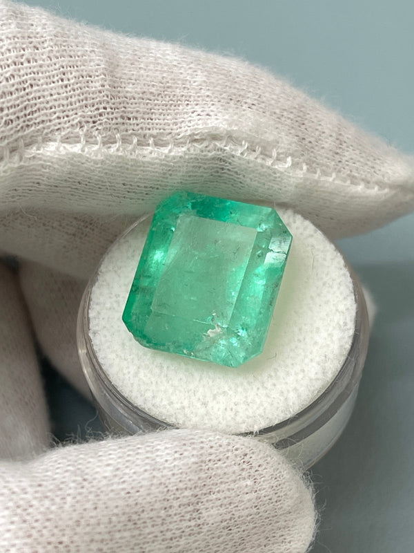 Large 17.64 Carat 17x14.5 Earthy Medium Loose Colombian Emerald- Emerald Cut