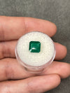 2.65 Carat 8x8 Dark Green Natural Loose Colombian Emerald-Asscher Cut