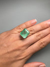 Large 17.64 Carat 17x14.5 Earthy Medium Loose Colombian Emerald- Emerald Cut
