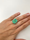 Large 20.44 Carat 18x16 XL Medium Loose Colombian Emerald- Emerald Cut