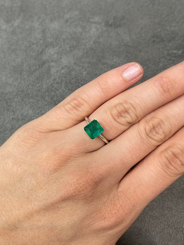 2.70 Carat Natural Loose Colombian Emerald-Emerald Cut