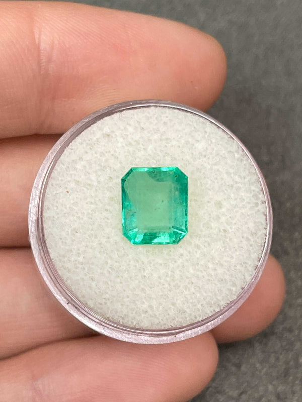 2.81 Carat 9.2x7.8 Green Natural Loose Colombian Emerald-Chunky Emerald Cut