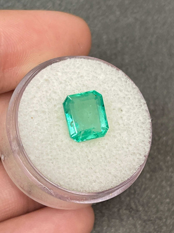 2.81 Carat 9.2x7.8 Green Natural Loose Colombian Emerald-Chunky Emerald Cut