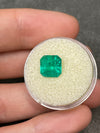 2.95 Carat Rich Medium Green Natural Loose Colombian Emerald-Asscher Cut
