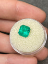 2.95 Carat Rich Medium Green Natural Loose Colombian Emerald-Asscher Cut