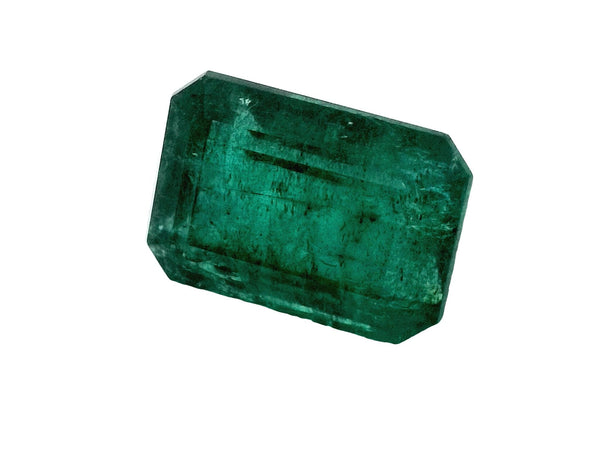 Large 10.99 Carat 15x11 Elongated Deep Green Natural Loose Zambian- Emerald Cut