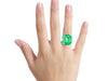 Large 16.09 Carat 15.4x14.8 Yellowish Green Natural Loose Colombian- Asscher Cut