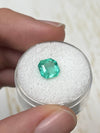 1.87 Carat 8x8 Art Deco Medium Green Natural Loose Colombian Emerald- Asscher Cut