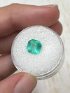 1.87 Carat 8x8 Art Deco Medium Green Natural Loose Colombian Emerald- Asscher Cut