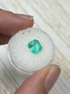 2.03 Carat 8x7 Eye Clean Bluish Green Emerald Cut Natural Unset Colombian Emerald