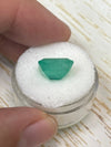 6.13 Carat 11.5x10.3 Earthy Pastel Green Natural Loose Colombian Emerald- Emerald Cut