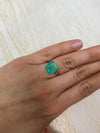 6.13 Carat 11.5x10.3 Earthy Pastel Green Natural Loose Colombian Emerald- Emerald Cut
