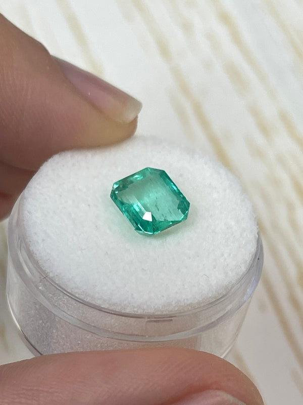 2.15 Carat 8.5x7.5 Portrait Cut Natural Loose Colombian Emerald-Chunky Emerald Cut