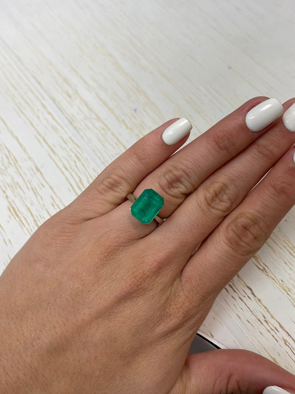 7.64 Carat 13x10 Loose Colombian Emerald- Emerald Cut