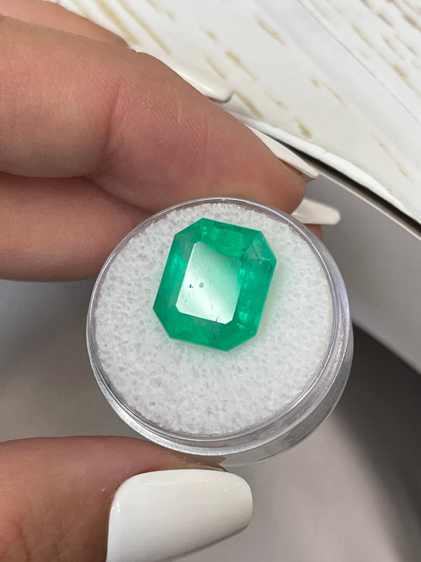 9.66 Carat 14x12 Medium Emerald Cut Loose Colombian Emerald-Emerald Cut