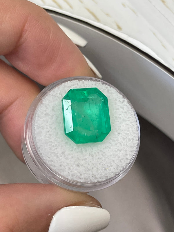 9.66 Carat 14x12 Medium Emerald Cut Loose Colombian Emerald-Emerald Cut
