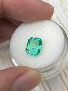 2.26 Carat 9x7 Crystalline Yellowish Green Natural Loose Colombian Emerald- Emerald Cut